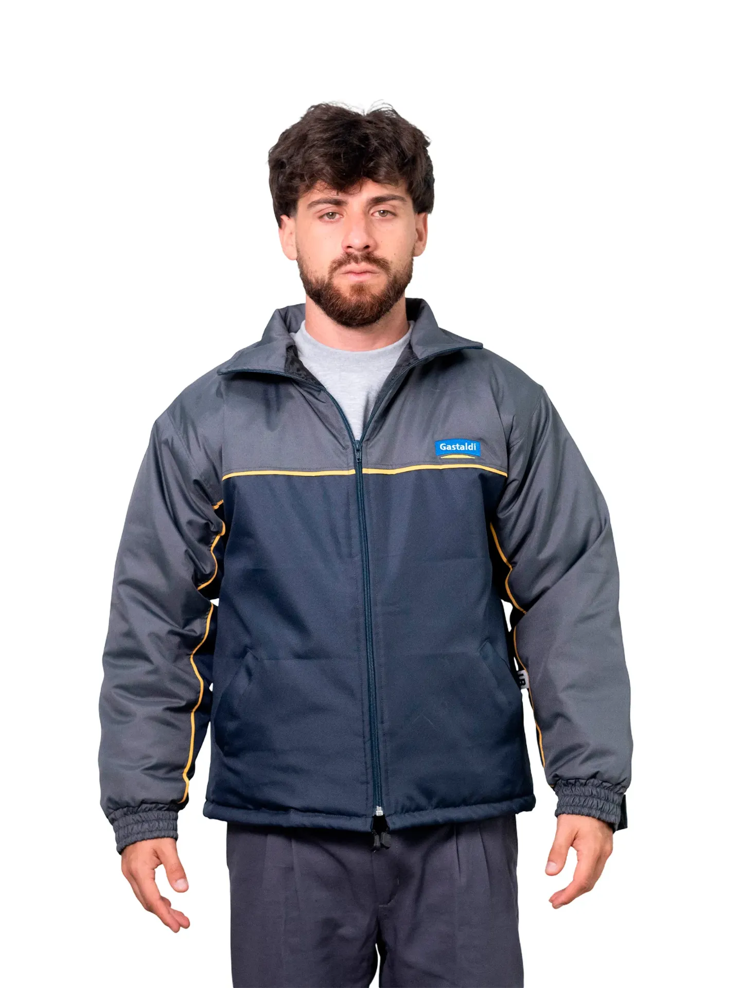 [K5.1] CAMPERA ABRIGO DE TRACKER FORRADA CON MATELASSE COMBINADA (Negro)