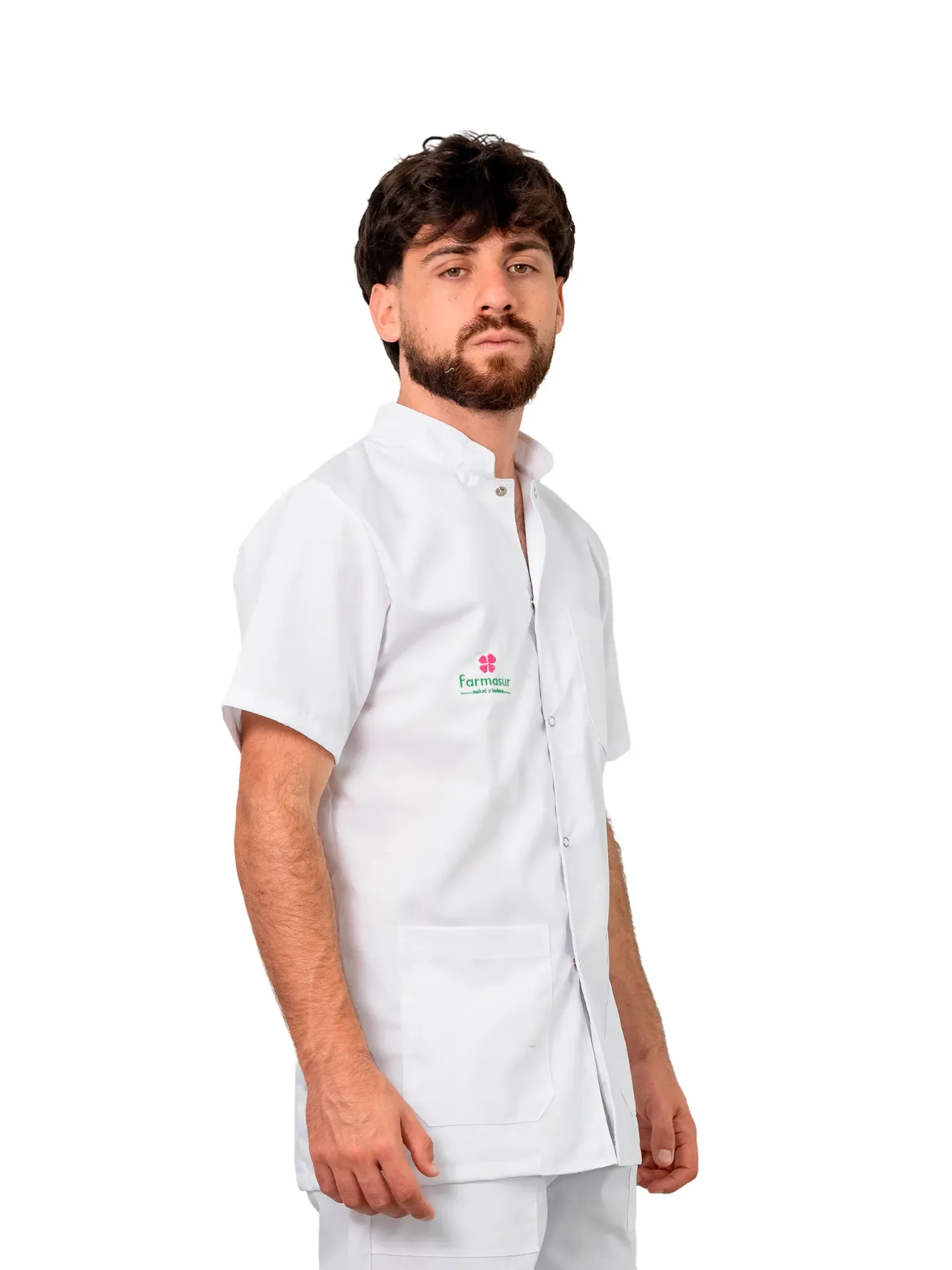 CHAQUETILLA HOMBRE DE ACROCEL GRAFIL BLANCO MANGAS CORTAS