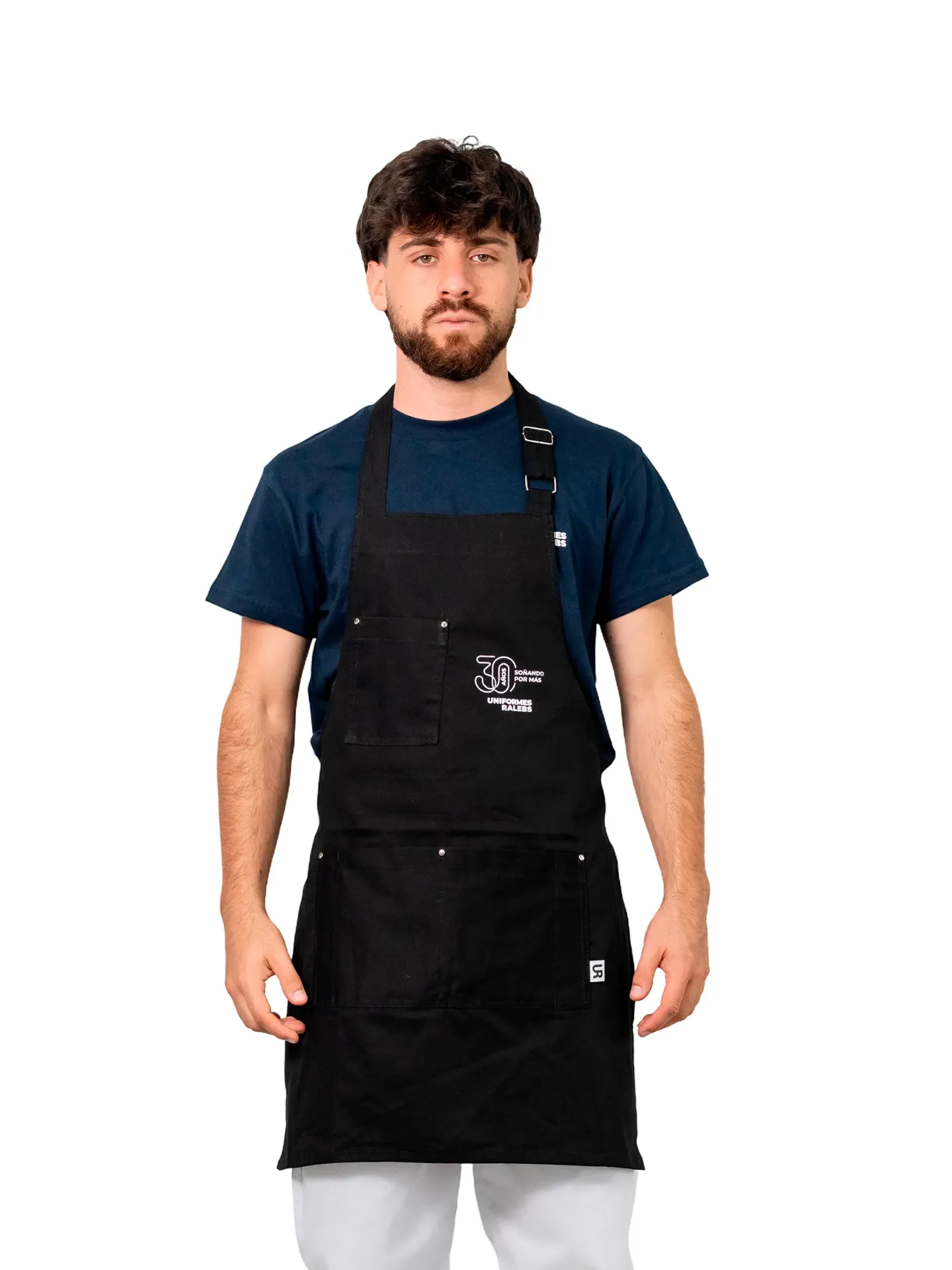 DELANTAL COCINERO CON 3 BOLSILLOS