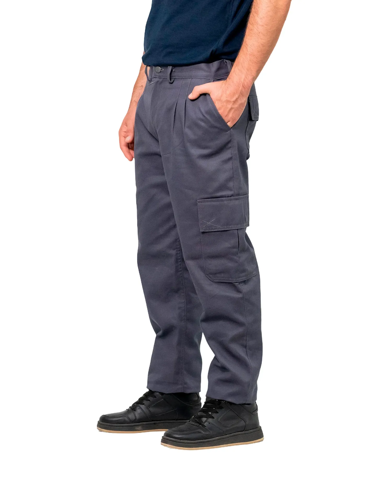 [P3.2] PANTALON HOMBRE CARGO DE GRAFFA 70 6 BOLSILLOS (Gris Oscuro)