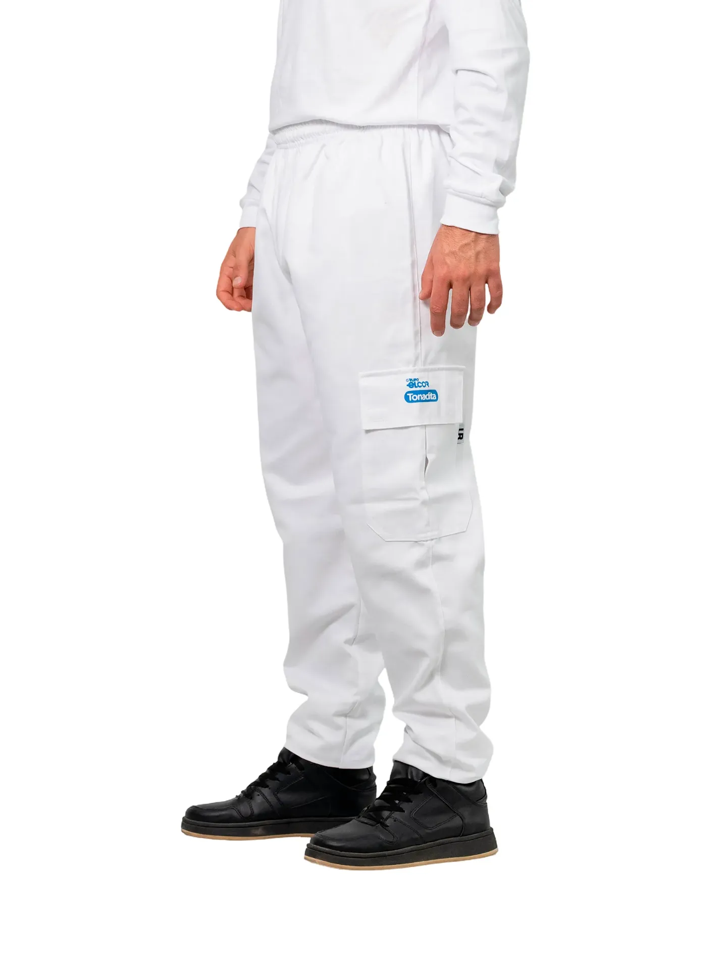 PANTALON NAUTICO DE GABARDINA CON BOLSILLOS CARGO
