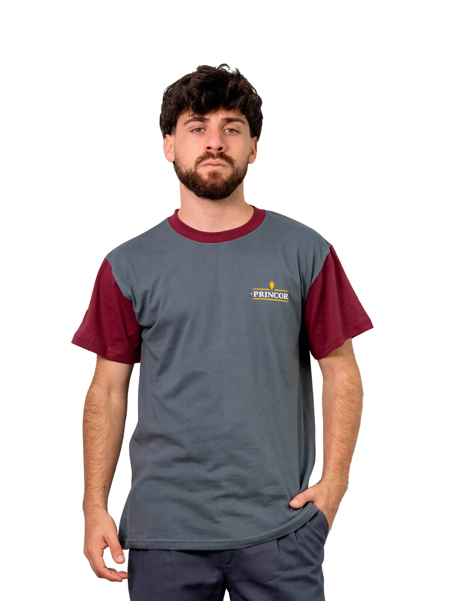 REMERA ALGODÓN MANGAS CORTAS COMBINADA