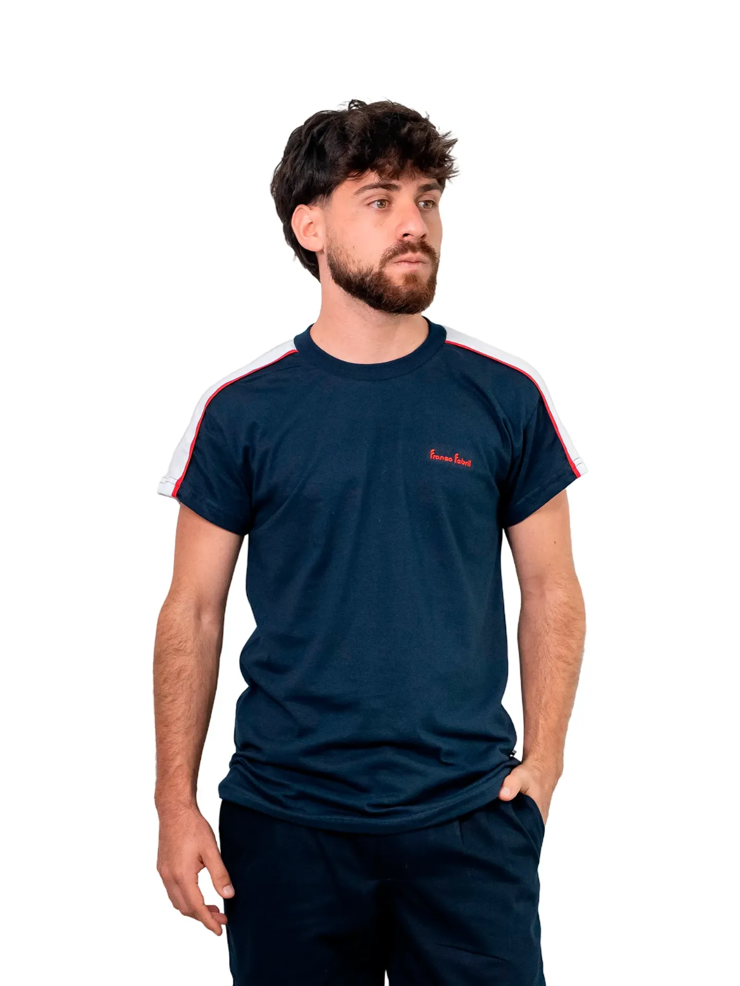 REMERA ALGODÓN MANGAS CORTAS CON RECORTE