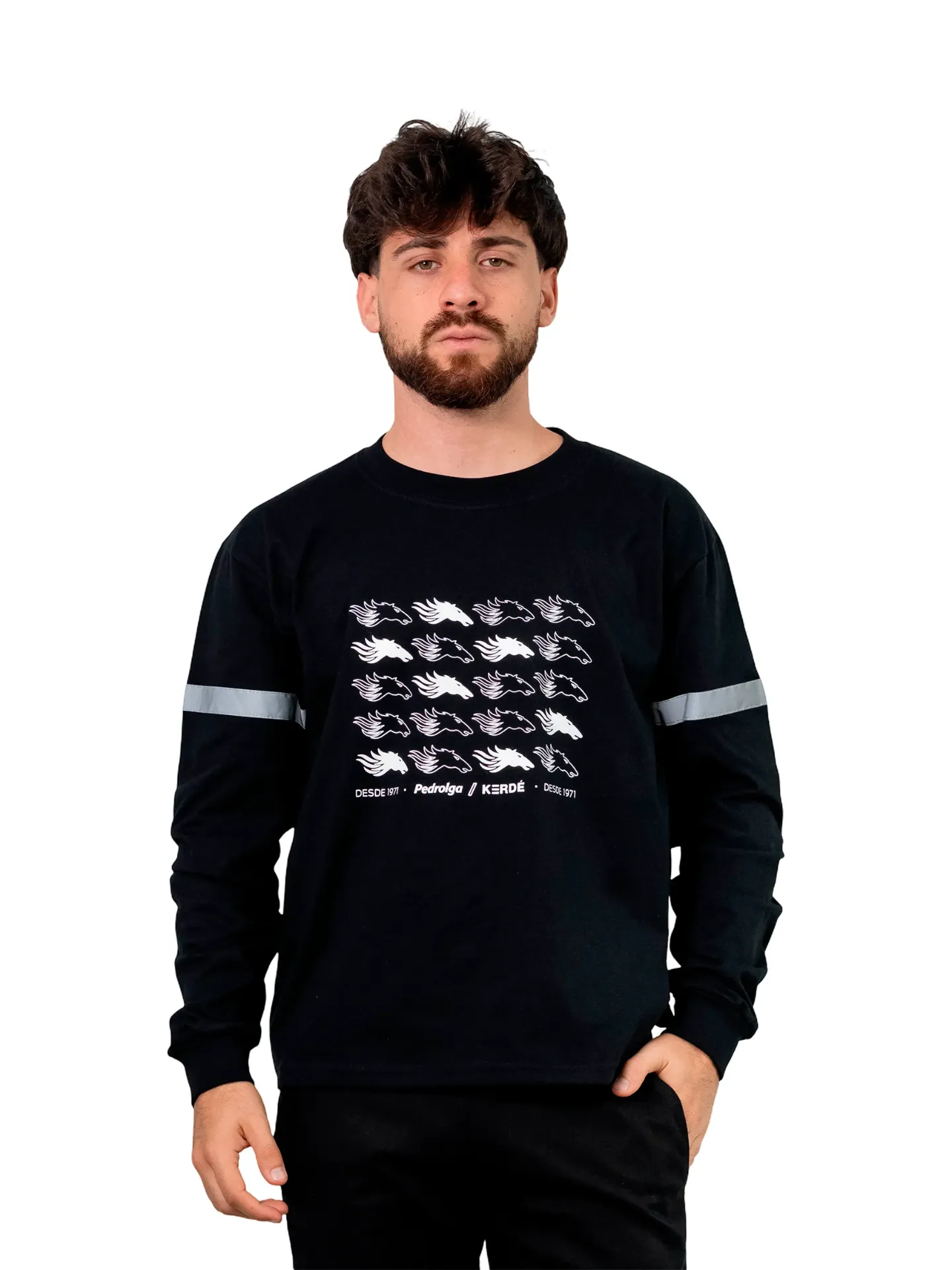 REMERA ALGODÓN MANGAS LARGAS CON REFLECTIVO