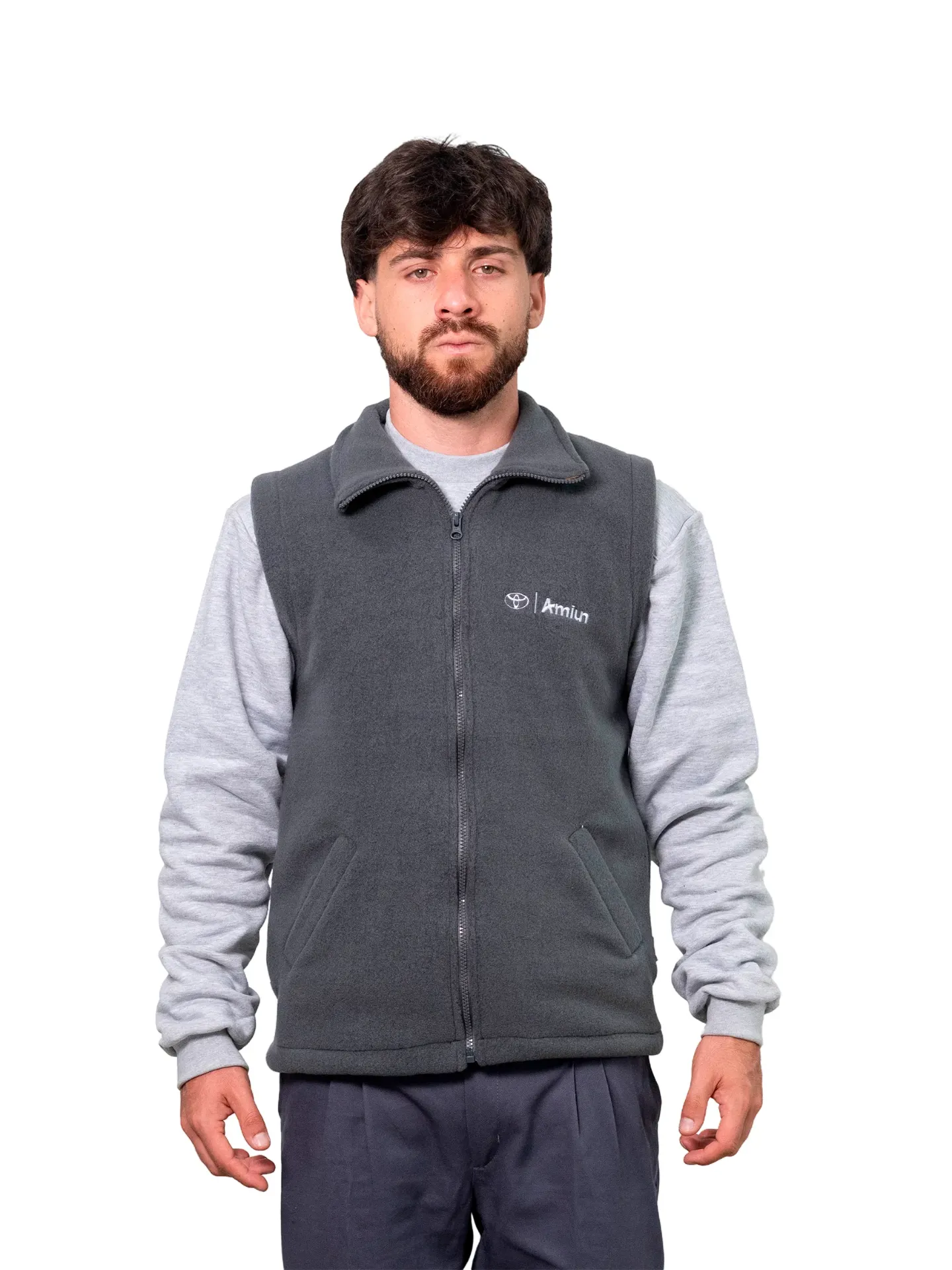[H3.8] CHALECO DE PAÑO POLAR LISO