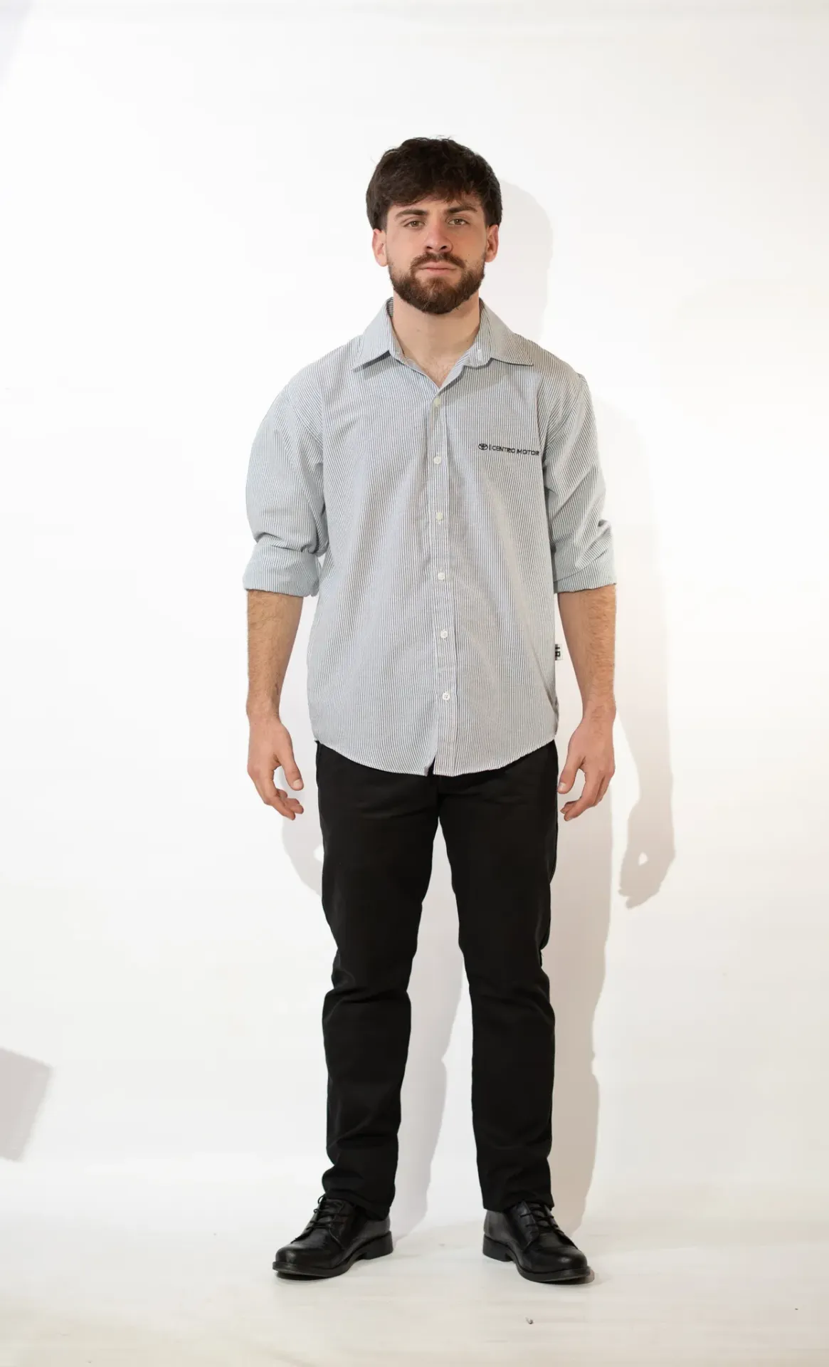 CAMISA HOMBRE SLIM BATISTA RAYADA ALG/POL MANGAS LARGAS