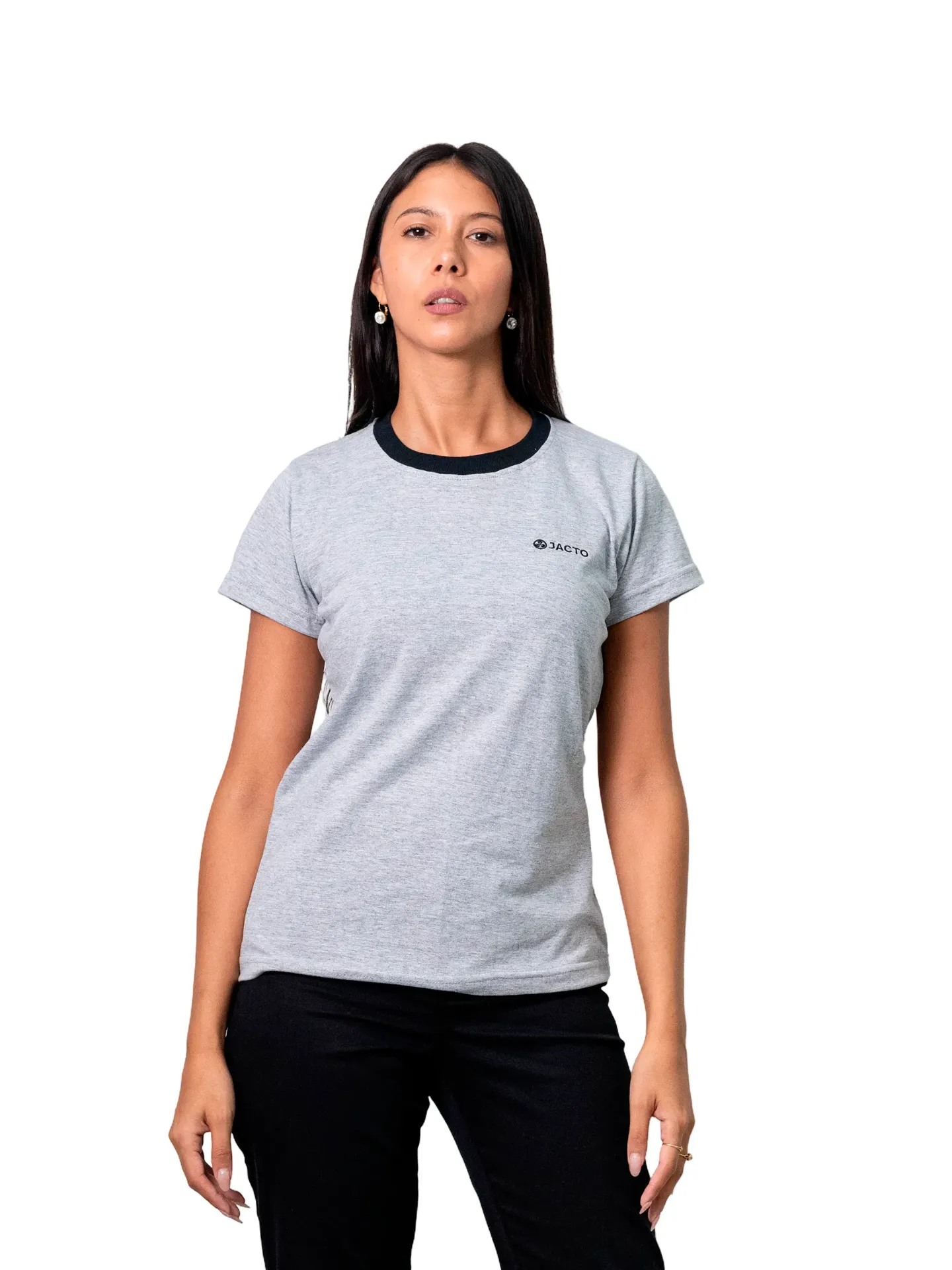 REMERA  MUJER DE ALGODÓN COLOR MANGAS CORTAS