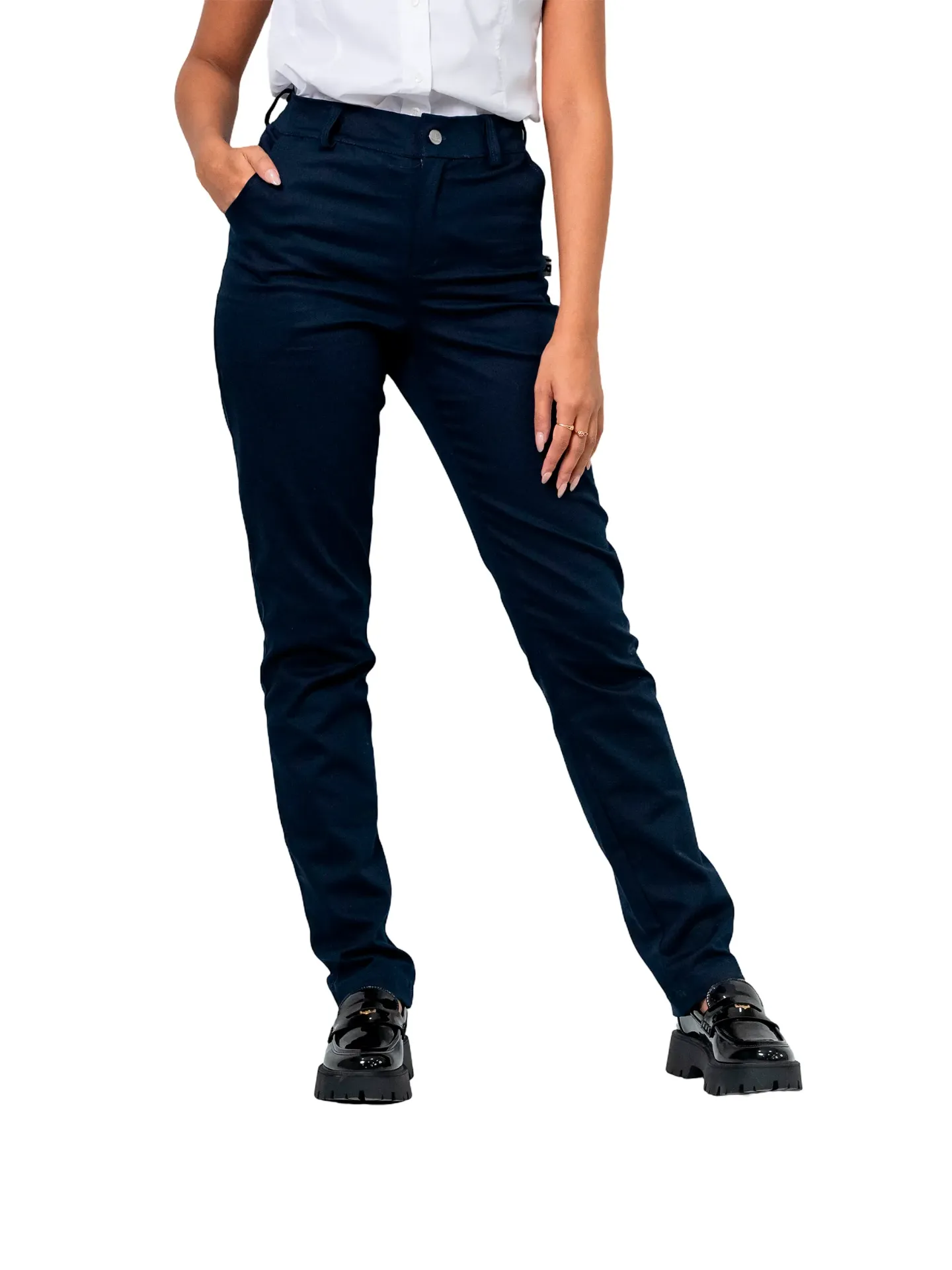 [F16] PANTALON MUJER DE VESTIR GABARDINA ELASTIZADA